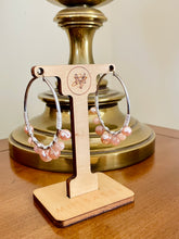 Load image into Gallery viewer, JUNIPER- Peach Multi colored Wire wrapped Hoops