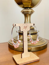 Load image into Gallery viewer, JUNIPER- Peach Multi colored Wire wrapped Hoops