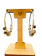 Load image into Gallery viewer, MALEAH- Brown Multi colored Wire wrapped Hoops