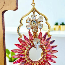 Load image into Gallery viewer, VIENNA- Pink and Gold Drop Earrings