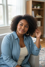 Load image into Gallery viewer, EMBER- Pink and Gold Beaded Wire-wrapped Hoop Earrings