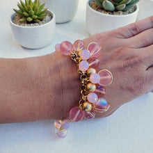 Load image into Gallery viewer, ROSELYNN- Pink and Gold Beaded Bracelet