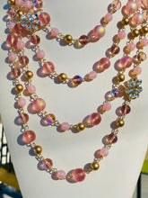 Load image into Gallery viewer, ROSALEE- Pink Multi-color, Multi-strand Beaded Necklace