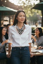 Load image into Gallery viewer, HARMONY- Black and White Bib Statement Necklace