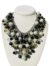Load image into Gallery viewer, HARMONY- Black and White Bib Statement Necklace