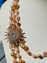 Load image into Gallery viewer, AVIVA-  Pink Multi-color, Multi-strand Beaded Necklace