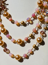 Load image into Gallery viewer, AVIVA-  Pink Multi-color, Multi-strand Beaded Necklace