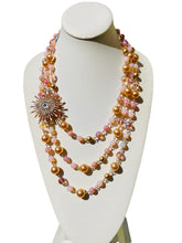 Load image into Gallery viewer, AVIVA-  Pink Multi-color, Multi-strand Beaded Necklace