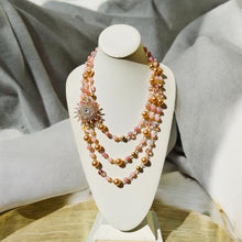 Load image into Gallery viewer, AVIVA-  Pink Multi-color, Multi-strand Beaded Necklace