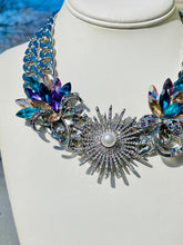 Load image into Gallery viewer, MILLIE - Blue and Purple Multicolored Statement Necklace