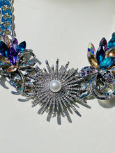 Load image into Gallery viewer, MILLIE - Blue and Purple Multicolored Statement Necklace