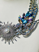 Load image into Gallery viewer, MILLIE - Blue and Purple Multicolored Statement Necklace