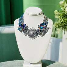Load image into Gallery viewer, MILLIE - Blue and Purple Multicolored Statement Necklace