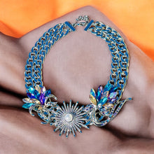 Load image into Gallery viewer, MILLIE - Blue and Purple Multicolored Statement Necklace