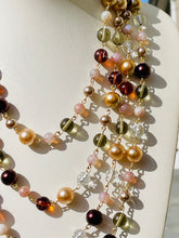 Load image into Gallery viewer, RAELYN- Pink and Brown Multi-color, Multi-strand Beaded Necklace