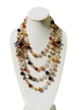 Load image into Gallery viewer, RAELYN-  Pink and Brown Multi-color, Multi-strand Beaded Necklace