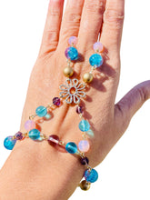 Load image into Gallery viewer, AVANA- Purple, Pink and Blue, Beaded Finger Bracelet