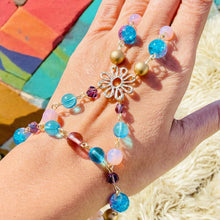 Load image into Gallery viewer, AVANA- Purple, Pink and Blue, Beaded Finger Bracelet