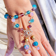 Load image into Gallery viewer, AVANA- Purple, Pink and Blue, Beaded Finger Bracelet