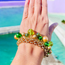 Load image into Gallery viewer, LIVIANNA- Green Earrings & Bracelet Set