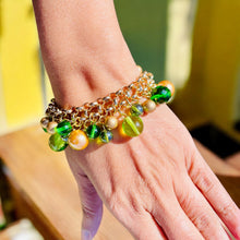 Load image into Gallery viewer, LIVIANNA- Green Earrings & Bracelet Set