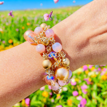 Load image into Gallery viewer, #BeadedBracelet
#BraidedBracelet
#PinkAndGoldJewelry
#HandcraftedBracelet
#ElegantBracelet
#GoldJewelry
#FeminineAccessories
#TimelessJewelry
#HandmadeJewelry
#ChicBracelet
#DelicateJewelry
#BohoStyleBracelet
#UniqueBracelet
#FashionAccessories