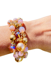 Load image into Gallery viewer, ALORA- Pink and Gold Beaded Braided Bracelet
