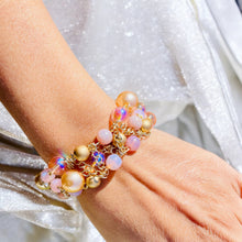 Load image into Gallery viewer, ALORA- Pink and Gold Beaded Braided Bracelet