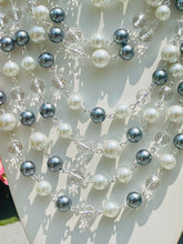 Load image into Gallery viewer, SOLANA- White Pearl and Gray Multi-strand Beaded Necklace