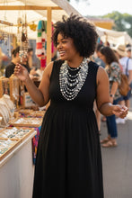 Load image into Gallery viewer, SOLANA- White Pearl and Gray Multi-strand Beaded Necklace