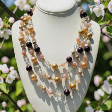 Load image into Gallery viewer, RAELYN- Pink and Brown Multi-color, Multi-strand Beaded Necklace