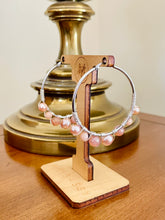 Load image into Gallery viewer, JUNIPER- Peach Multi colored Wire wrapped Hoops
