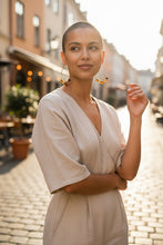 Load image into Gallery viewer, USHA- Brown and Amber Multi colored Wire wrapped Hoops
