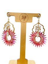 Load image into Gallery viewer, VIENNA- Pink and Gold Drop Earrings
