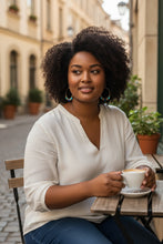 Load image into Gallery viewer, HELIA- Blue and Gold Beaded Wire-wrapped Hoop Earrings
