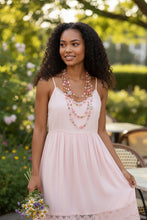 Load image into Gallery viewer, ROSALEE-  Pink Multi-color, Multi-strand Beaded Necklace
