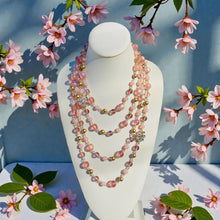 Load image into Gallery viewer, ROSALEE-  Pink Multi-color, Multi-strand Beaded Necklace
