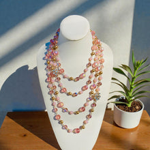 Load image into Gallery viewer, ROSALEE-  Pink Multi-color, Multi-strand Beaded Necklace
