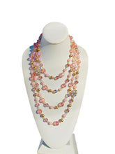 Load image into Gallery viewer, ROSALEE-  Pink Multi-color, Multi-strand Beaded Necklace
