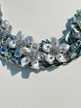 Load image into Gallery viewer, ILIA - Silver, Crystal and Pearl Statement Necklace
