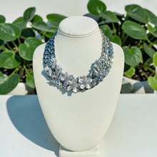 Load image into Gallery viewer, ILIA - Silver, Crystal and Pearl Statement Necklace
