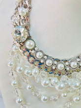 Load image into Gallery viewer, WHITNEY -  Pearl Multi Strand Statement Necklace
