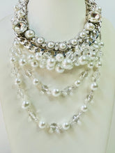 Load image into Gallery viewer, WHITNEY -  Pearl Multi Strand Statement Necklace
