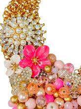 Load image into Gallery viewer, ARIANA - Pink and Peach Multi color Bib Statement Necklace
