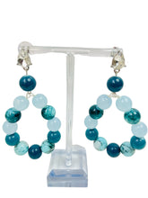Load image into Gallery viewer, Teal Earrings, Blue Multi colored Earrings Drop Earrings
