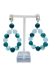 Load image into Gallery viewer, VIKKI- Teal Multi colored Dangling Earrings
