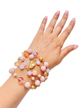 Load image into Gallery viewer, YANET- Pink and Peach Multi color Beaded Bracelet

