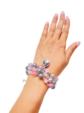 Load image into Gallery viewer, CARLEE- Pink and Gray Beaded Bracelet
