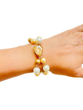 Load image into Gallery viewer, Pearl Bracelet, Pearl and Gold Bracelet, Beaded Bracelet
