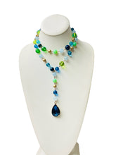 Load image into Gallery viewer, SHERRIDA- Blue and Green Multi color Choker Lariat Necklace
